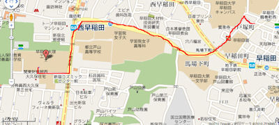 西早稲田キャンパスツアーマップ